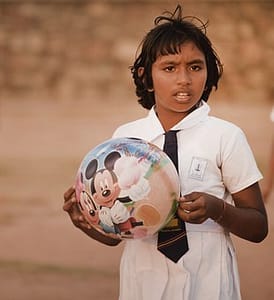 Young child with ball