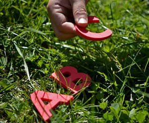 ABC on grass