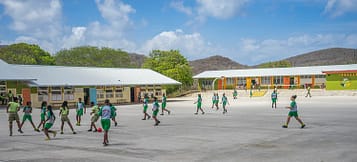 students playing